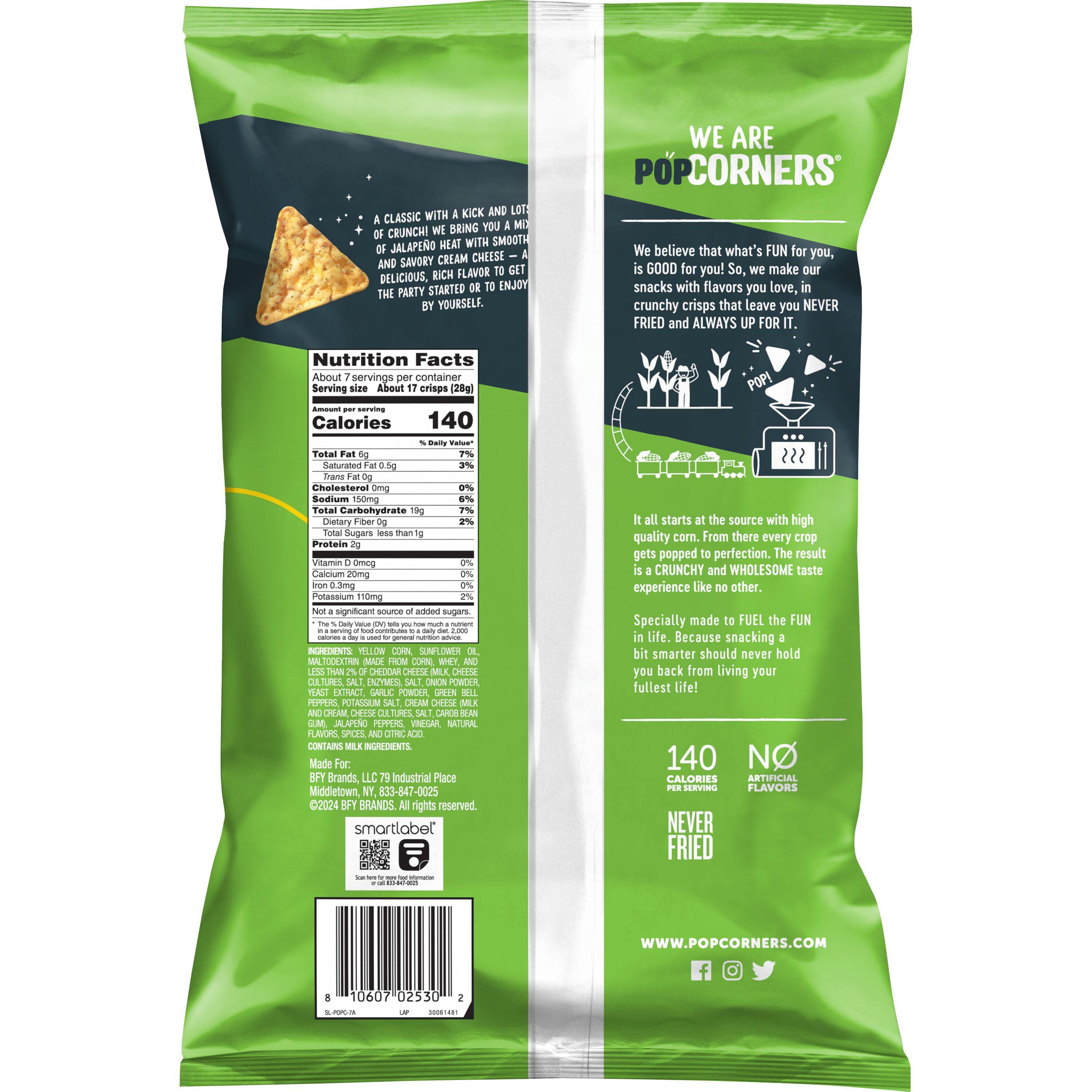 PopCorners® Jalapeno Popper Flavored Popped-Corn Snacks