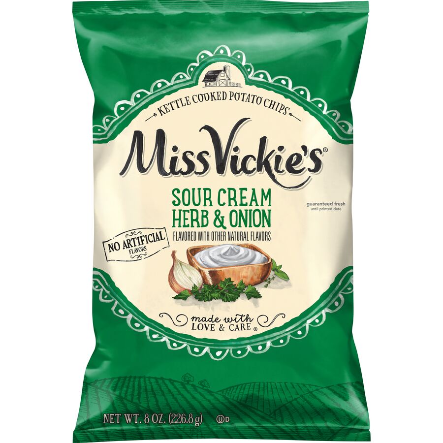 Miss Vickie's® Sour Cream Herb & Onion Flavored Potato Chips 000000000300041593_EA