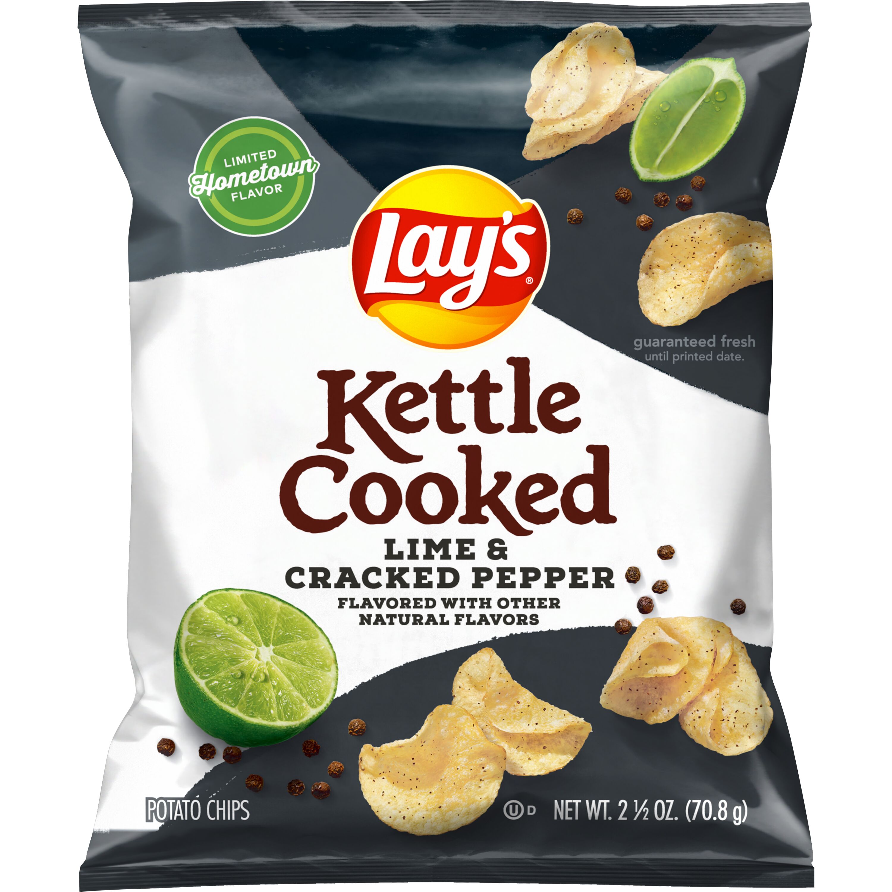 Lay's® Kettle Cooked Lime  & Cracked Pepper Flavored Potato Chips 000000000300040336_EA